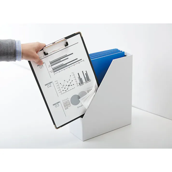 【CAINZ-DASH】キングジム クリツプボ-ド マグフラツプ A4 青 長辺とじ 収納約30枚 背面・底面フラップ付き 5075-B【別送品】