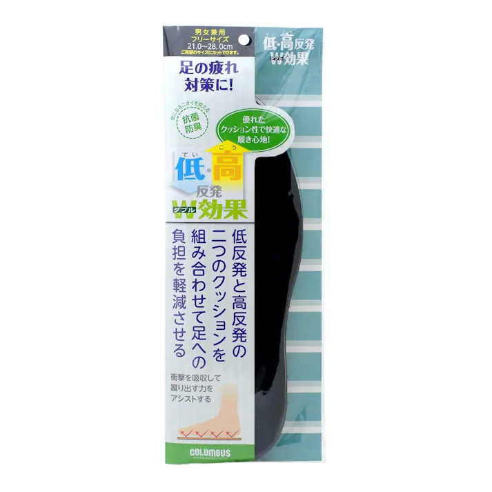 高・低反発効果Wインソール