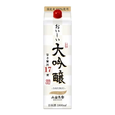 小山本家 おいしい大吟醸 パック 1800ml【別送品】