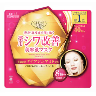 コーセーコスメポート クリアターン 薬用シワ改善 美容液マスク 40枚入