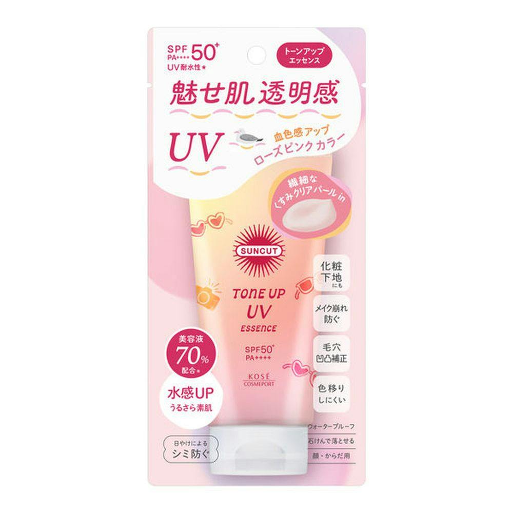 コーセーコスメポート サンカット トーンアップUVエッセンス ローズピンク SPF50+ PA++++ 80g 顔 からだ