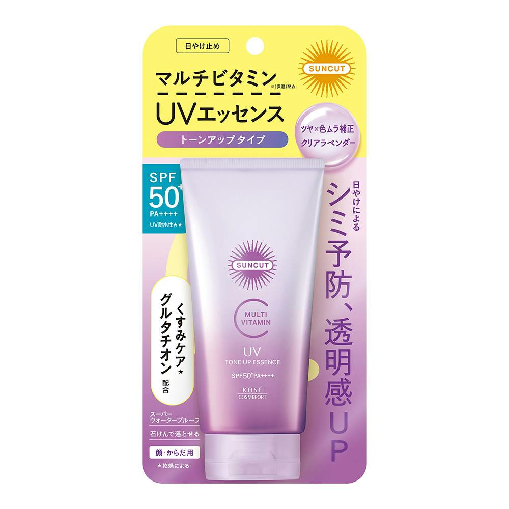 サンカット マルチビタミン UVトーンアップエッセンス クリアラベンダー SPF50+ PA++++ 80g 顔 からだ