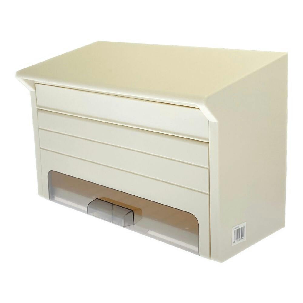 家庭用プラスチックポスト ホワイト PP-30(W) 郵便ポスト 幅39cm 高さ