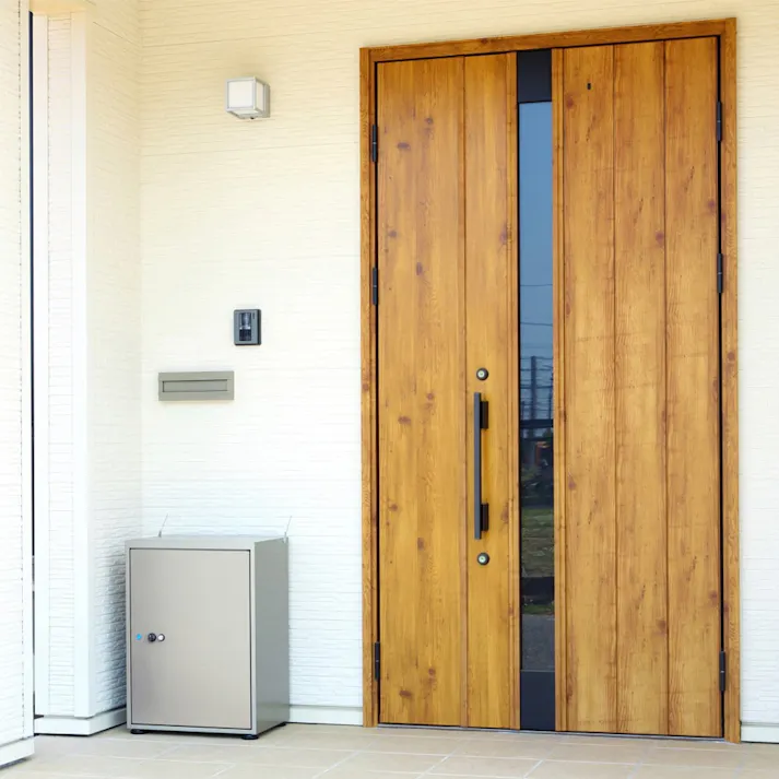 宅配ボックス レシーボ チタングレー TR-3465(TGY) 幅48cm 高さ67cm 奥行35.6cm(つまみ、アジャスター含む)