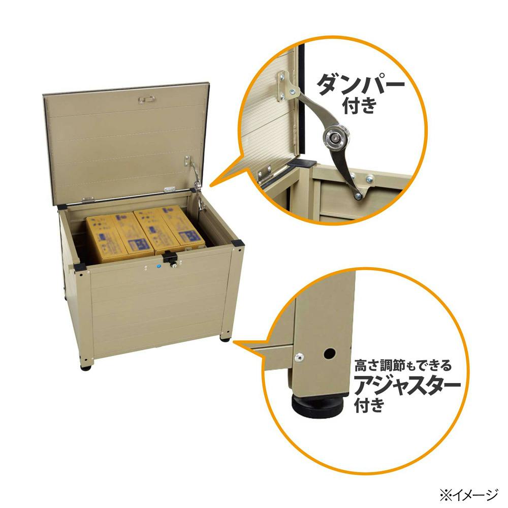 アルミベンチ型宅配ボックス レシーボ TRA-64 TGY 幅64cm 高さ48.5cm