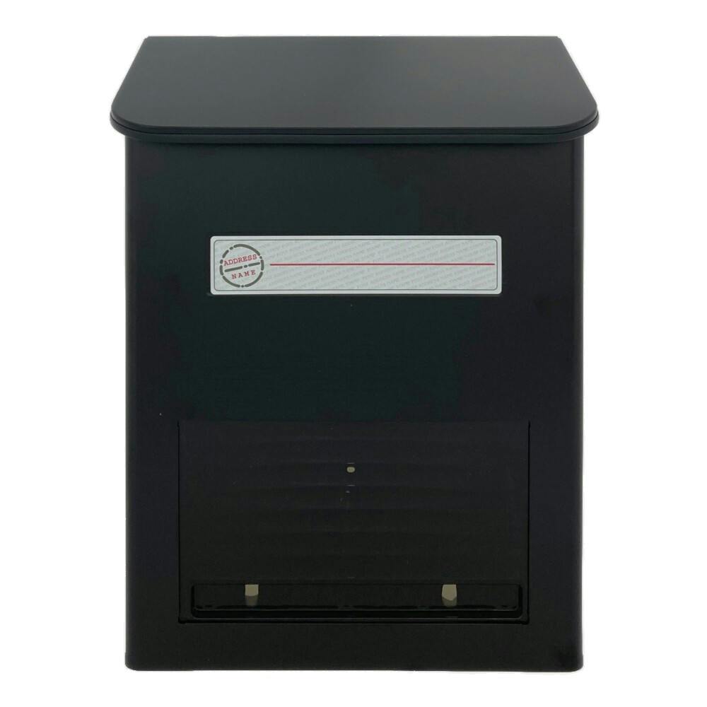 家庭用郵便ポスト 縦型スチールポスト マットブラック FH-20(MBK) 幅