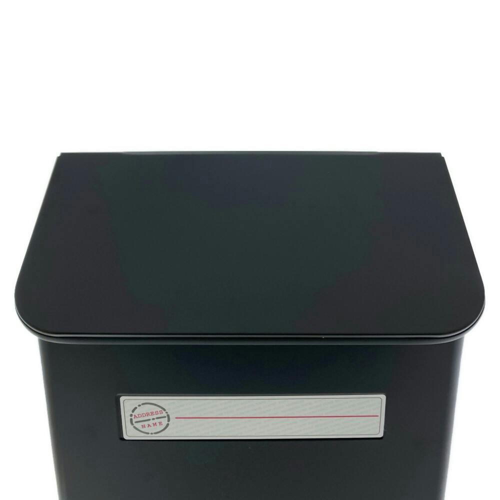 家庭用郵便ポスト 縦型スチールポスト マットブラック FH-20(MBK) 幅