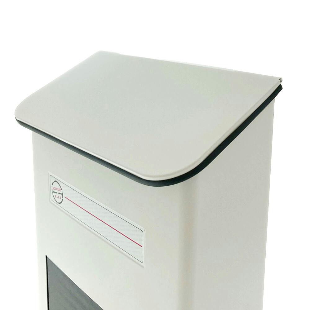 家庭用郵便ポスト 縦型スチールポスト ホワイト FH-20(W) 幅25.5cm 高