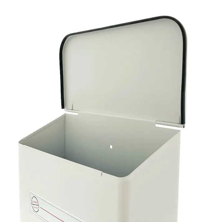 家庭用郵便ポスト 縦型スチールポスト ホワイト FH-20(W) 幅25.5cm 高さ33.5cm 奥行12cm