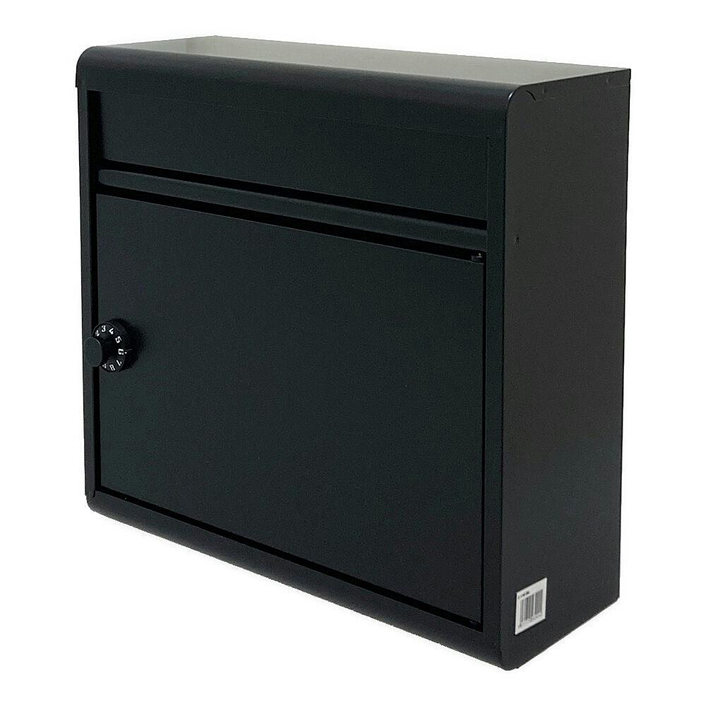 片手で開閉ポスト ダイヤル錠付 マットブラック FH-614DK(MBK) 郵便