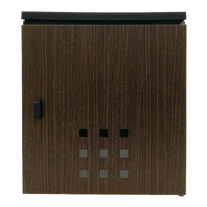 縦型木目調メール便ポスト 木目/マットブラック FHM-220(MBK) 郵便ポスト 幅32cm 高さ36cm 奥行12.5cm