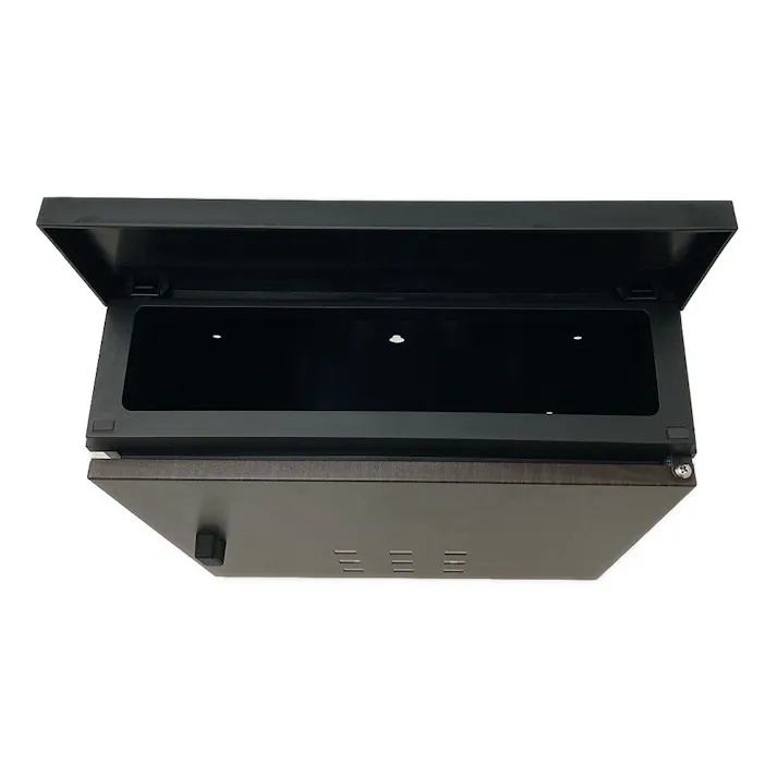 縦型木目調メール便ポスト 木目/マットブラック FHM-220(MBK) 郵便ポスト 幅32cm 高さ36cm 奥行12.5cm