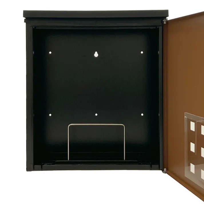 縦型木目調メール便ポスト 木目/マットブラック FHM-220(MBK) 郵便ポスト 幅32cm 高さ36cm 奥行12.5cm