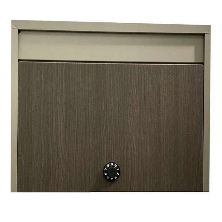 木目調大型ポストダイヤル錠 チタングレー FHM-70D(TGY) 幅43cm 高さ33cm 奥行25cm