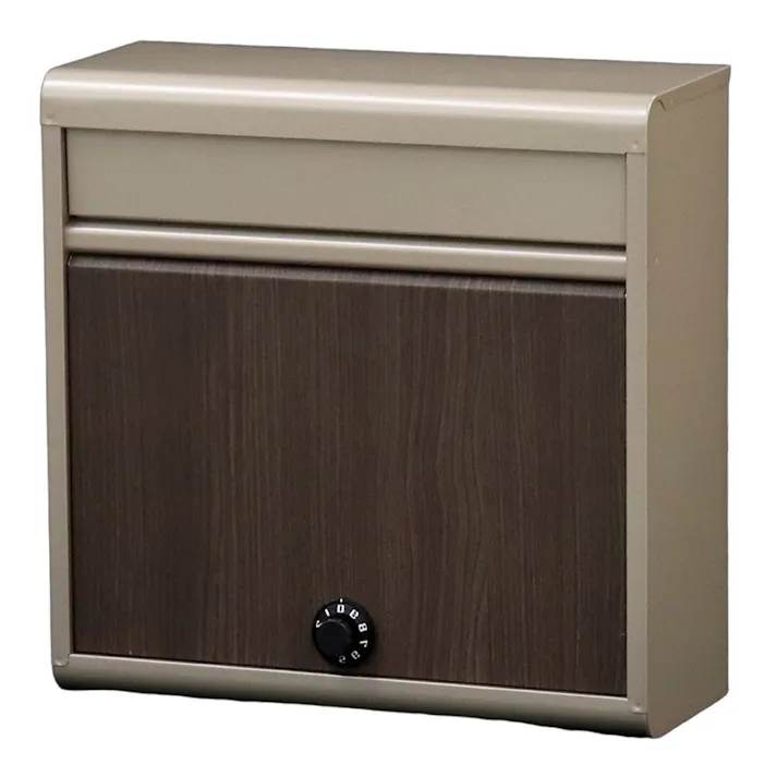 木目調ポストダイヤル錠 チタングレー FH-614DM(TGY) 幅37cm 高さ35cm 奥行14cm