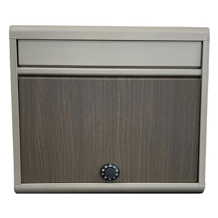 木目調ポストダイヤル錠 チタングレー FH-614DM(TGY) 幅37cm 高さ35cm 奥行14cm