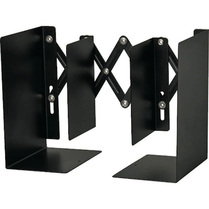 【CAINZ-DASH】カール事務器 ブックエンド(伸縮型) ブラック ALB-55-K【別送品】