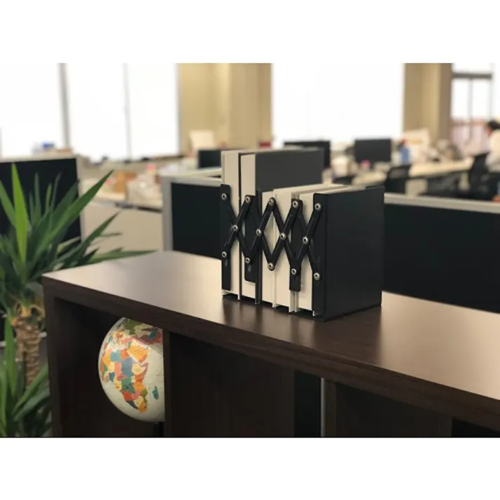 【CAINZ-DASH】カール事務器 ブックエンド(伸縮型) ブラック ALB-55-K【別送品】