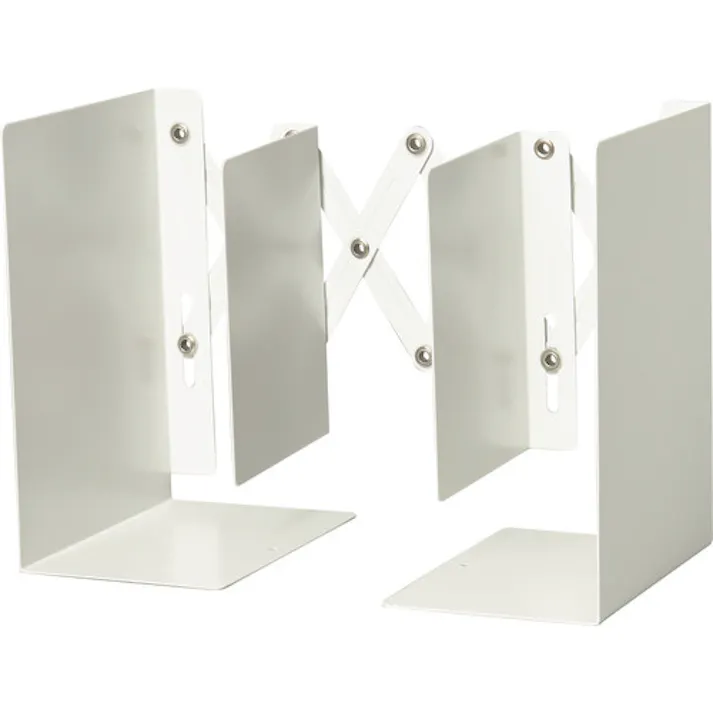 【CAINZ-DASH】カール事務器 ブックエンド(伸縮型) ホワイト ALB-55-W【別送品】