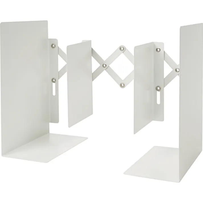 【CAINZ-DASH】カール事務器 ブックエンド(伸縮型) ホワイト ALB-77-W【別送品】