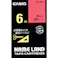 【CAINZ-DASH】カシオ計算機 【純正】 ネームランド用テープカートリッジ 粘着タイプ 6mm XR-6RD【別送品】