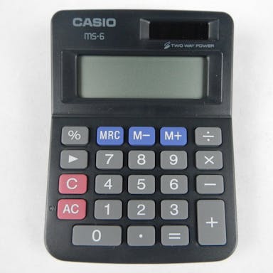 カシオ ジャスト電卓 MS-6BK-N