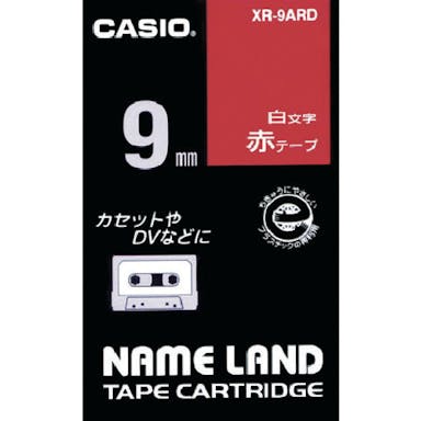 【CAINZ-DASH】カシオ計算機 ネームランド用赤テープに白文字９ｍｍ XR-9ARD【別送品】