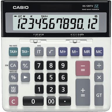 【CAINZ-DASH】カシオ計算機 加算器実務電卓 DS-120TW【別送品】