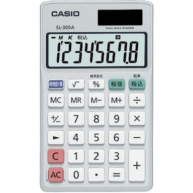 【CAINZ-DASH】カシオ計算機 手帳タイプ電卓８桁表示 SL-300A-N【別送品】