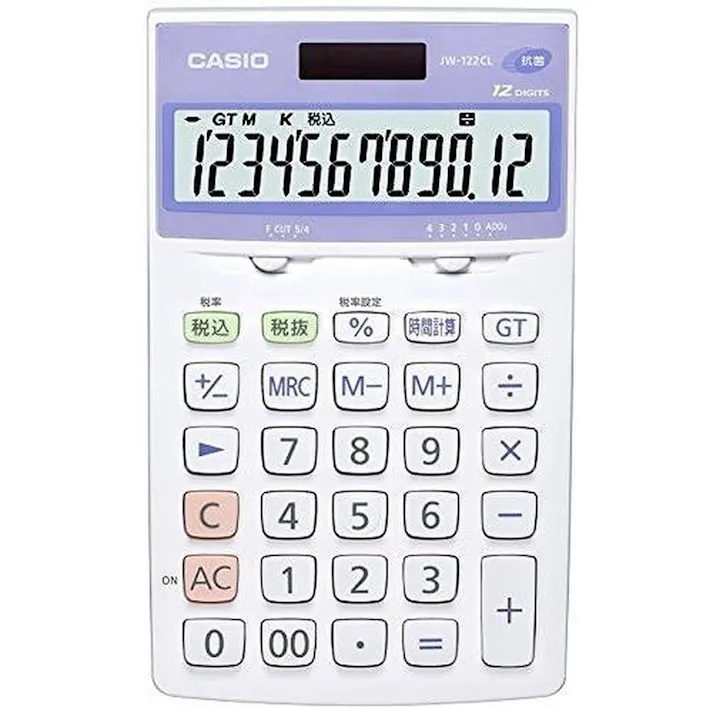 カシオ ジャスト電卓 JW-122CL-N