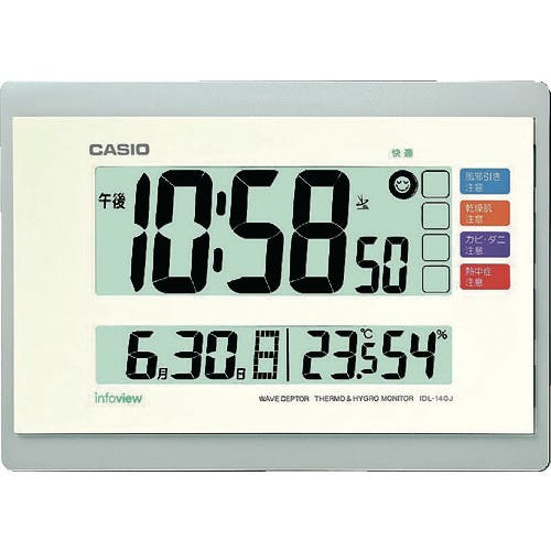 カシオ計算機 電波置時計 IDL-140J-7JF 時計(デジタル表示) カシオ計算機 電波置時計 IDL-140J-7JF 時計(デジタル表示)