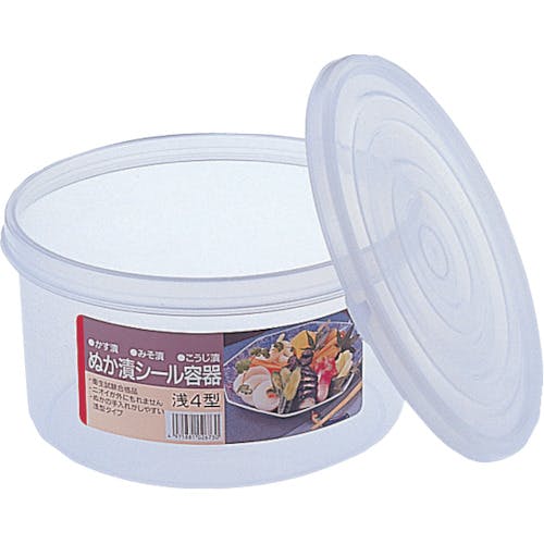 【CAINZ-DASH】リス シール容器　浅丸　４型 GSIS291【別送品】