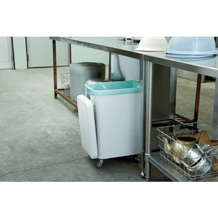 【CAINZ-DASH】リス 厨房用キャスターペール45L 排水栓付 グレー GGYK001【別送品】