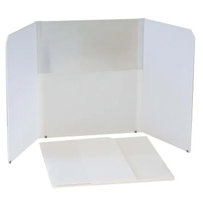 折りたたみ卓上パーティション モバイルウォール両サイド 59型 透明タイプ