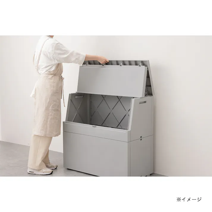 サスティメイド屋外ボックス ライトグレー 250L 幅85cm 奥行45cm 高さ83.5cm