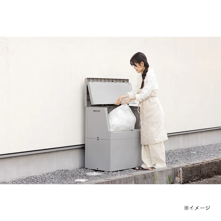 サスティメイド屋外ボックス ライトグレー 250L 幅85cm 奥行45cm 高さ83.5cm