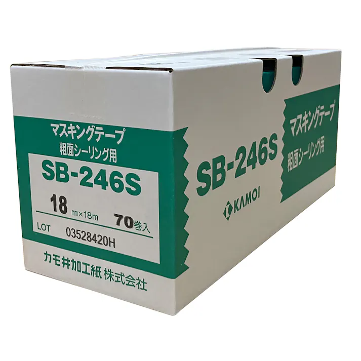 カモイ マスキングテープ SB-246S 粗面シーリング用 18mm×18m SB246SJAN-18C 小箱