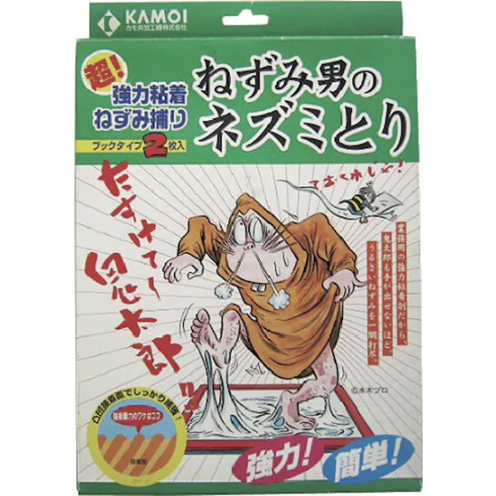 【CAINZ-DASH】カモ井加工紙 防獣用品 ねずみ男のネズミとり ブックタイプ 16×251mm NEZUMIOTOKONONEZUMITORI【別送品】