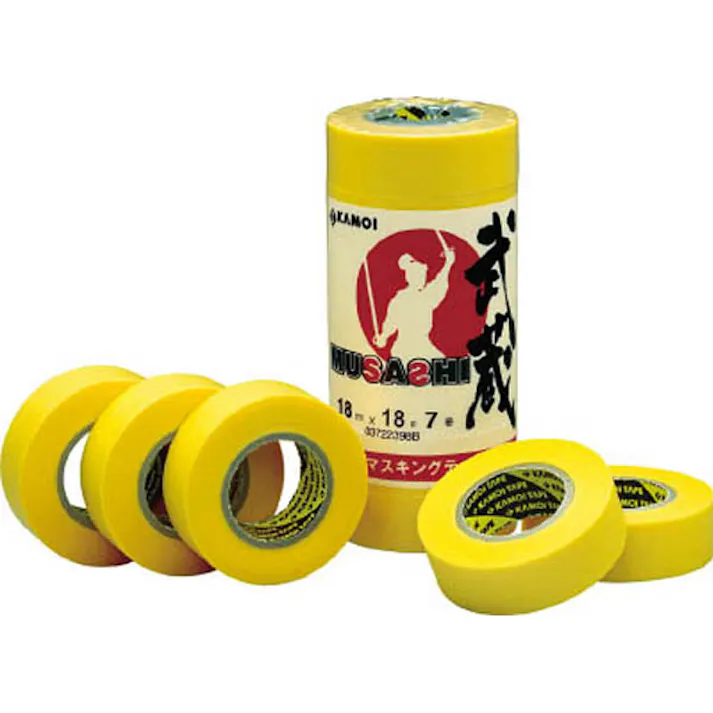 カモ井加工紙 マスキングテープ 武蔵 車両塗装用 幅30mm×長さ18m 4巻パック