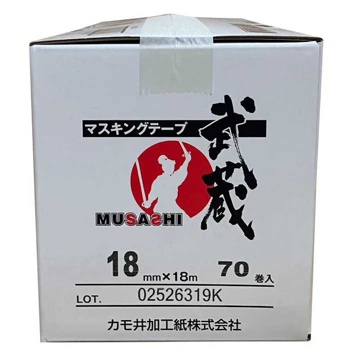 カモイ 武蔵 マスキングテープ 18mm×18m 小箱