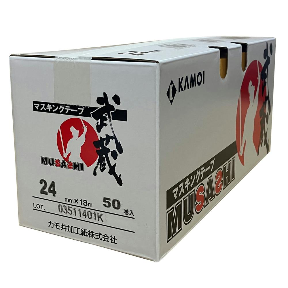 カモイ 武蔵 マスキングテープ 24mm×18m 小箱