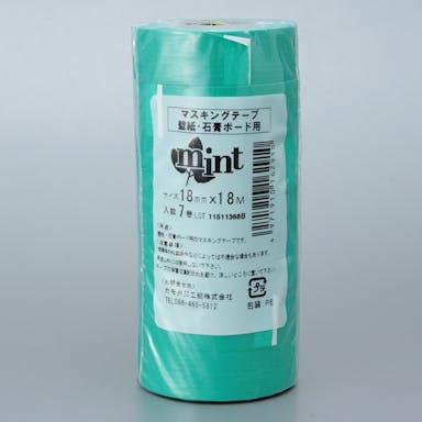 カモ井 マスキングテープ ミント 壁紙・石膏ボード用 18mm×18ｍ 7巻パック