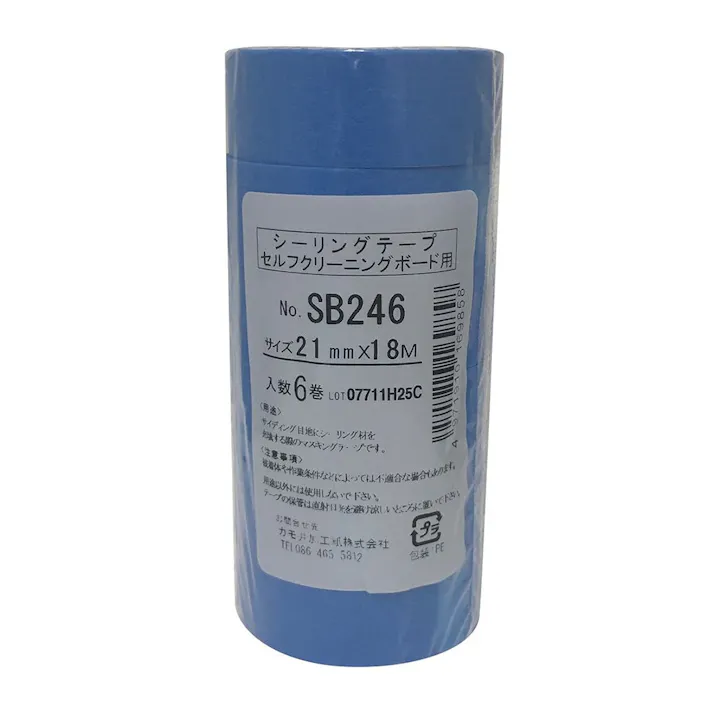カモ井加工紙 カモ井 マスキングテープ セルフクリーニングボード用 SB-246 幅21mm×長さ18m 6巻入
