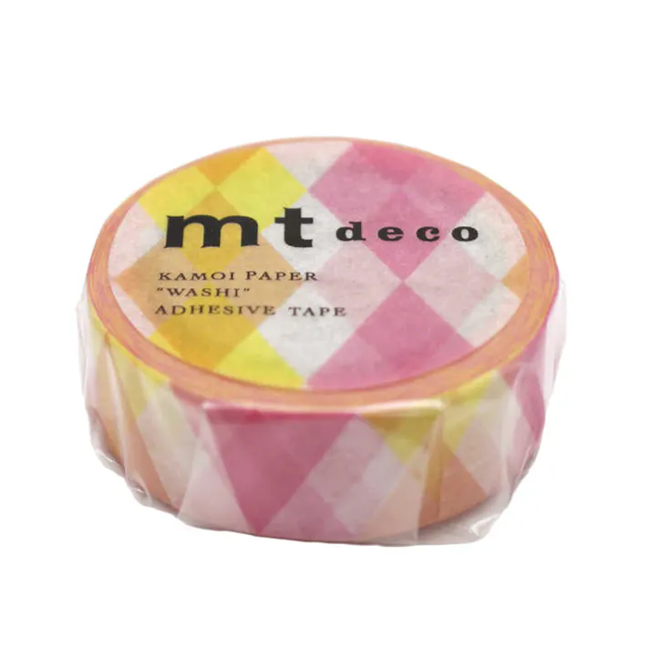 カモ井加工紙 mt マスキングテープ 三角とダイヤ・ピンク MT01D335R 15mm×7m 1P