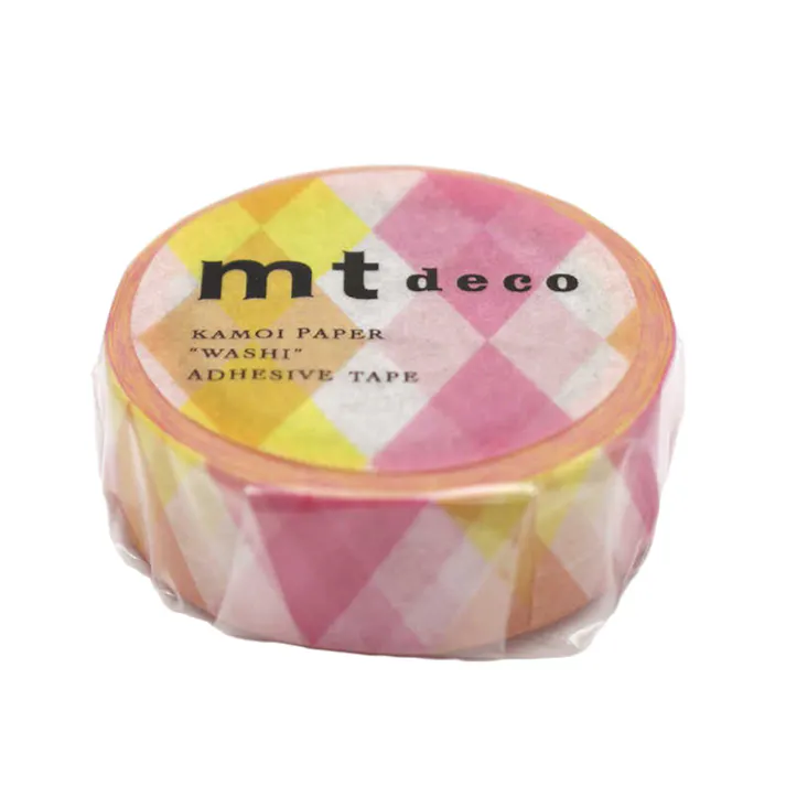 カモ井加工紙 mt マスキングテープ 三角とダイヤ・ピンク MT01D335R 15mm×7m 1P