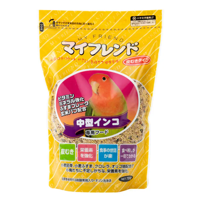 マイフレンド 皮むきタイプ 中型インコ専用 700g