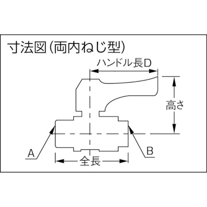 【CAINZ-DASH】カクダイ ミニチュアボールバルブ　呼び径（Ａ）Ｒｃ１／４　全長４５．４　オレンジ 651-904-6【別送品】