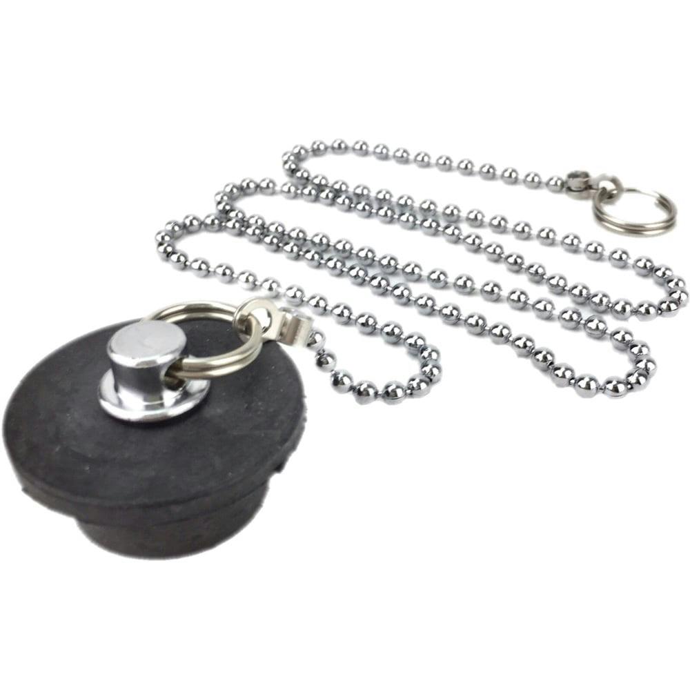 おもり付きバス用ゴム栓くさり付 排水口径 32mm用 491-141