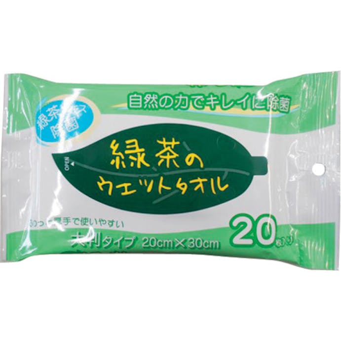 【CAINZ-DASH】コーヨー化成 緑茶のウェットタオル２０枚 00-0158【別送品】