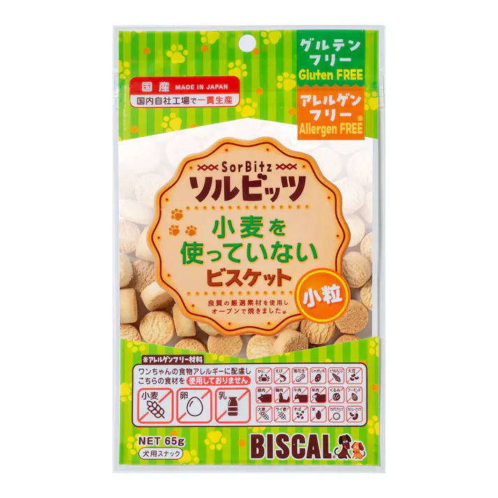 ソルビッツ 小麦をつかっていないビスケット 小粒 65g